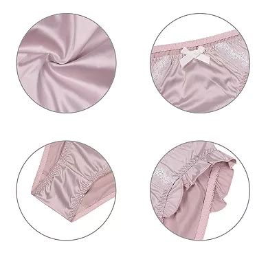 satin ruffle panties|Women's Underwear Comfortable Satin Shiny Panties Mid.